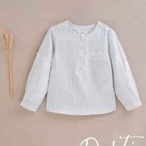 CAMISA NIÑO RAYAS VERDE BOTONES