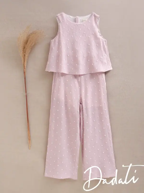 MONO CAIDA NIÑA PLUMETI EN ROSA EMPOLVADO