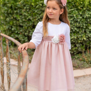 Vestido Tul Niña Manga