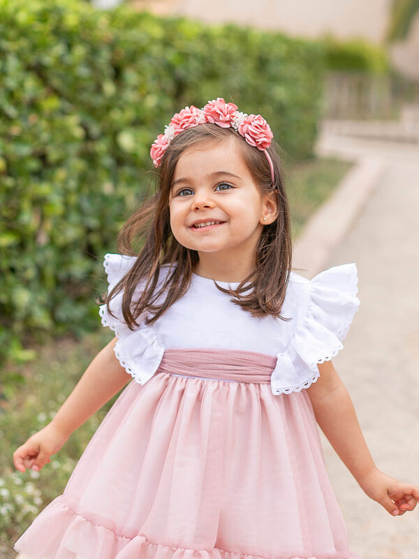 Vestido Tul Volante Manga