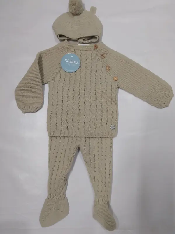 Conjunto trenzas beige