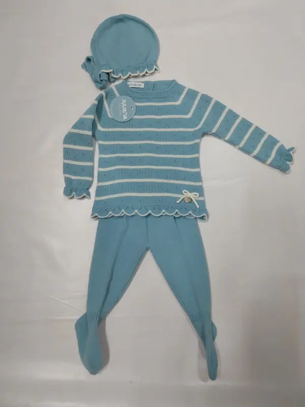 Conjunto Juliana bebe azul nube