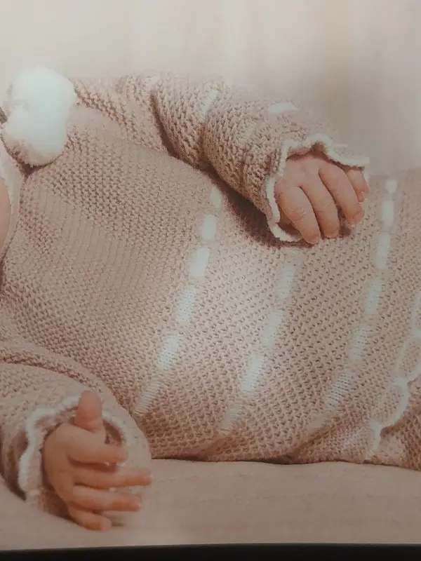 Conjunto Juliana bebe  recogidas rosa palo